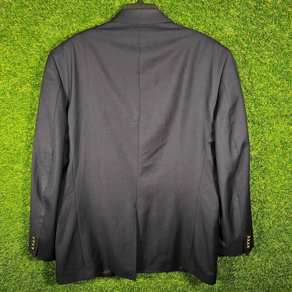 Lauren Ralph Lauren Mens Navy Blue Two Button‎ Blazer Gold Buttons 44L